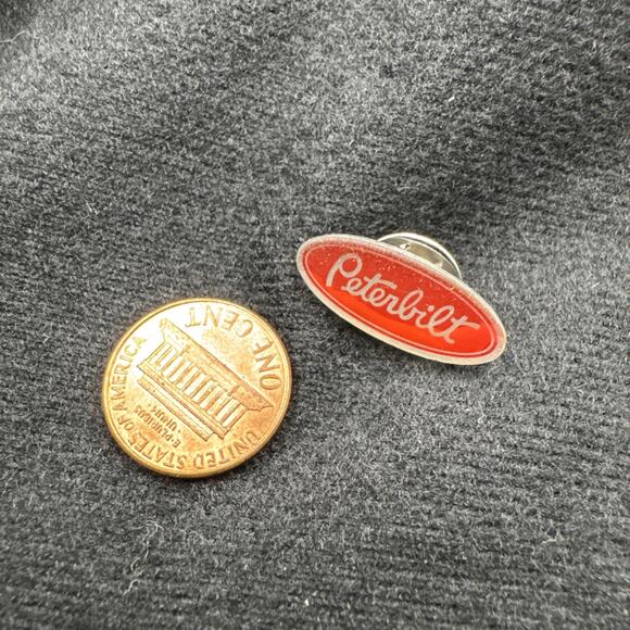 Peterbilt Truck Advertising Logo Lapel PinBack - Picture 2 of 6